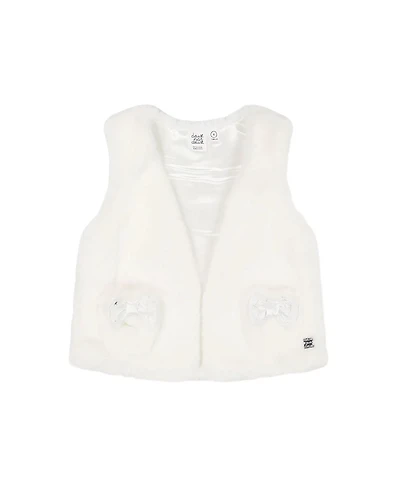 Deux par Deux Girls' Faux Fur Vest - Little Kid