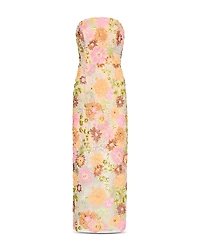 Milly Kait Sequined Strapless Dress