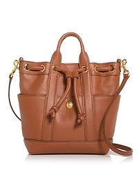 Veronica Beard Mini Goody Leather Bucket Bag