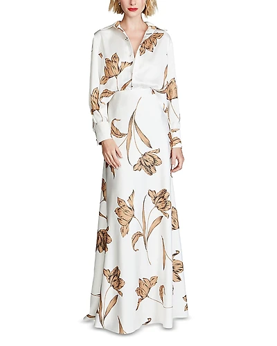 Halston Marcelle Satin Gown