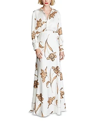 Halston Marcelle Satin Gown