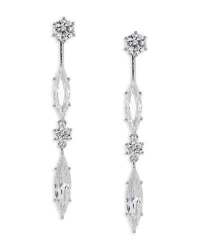 Nadri Btrx Mixed Cubic Zirconia Front to Back Earrings