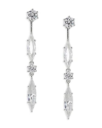 Nadri Btrx Mixed Cubic Zirconia Front to Back Earrings
