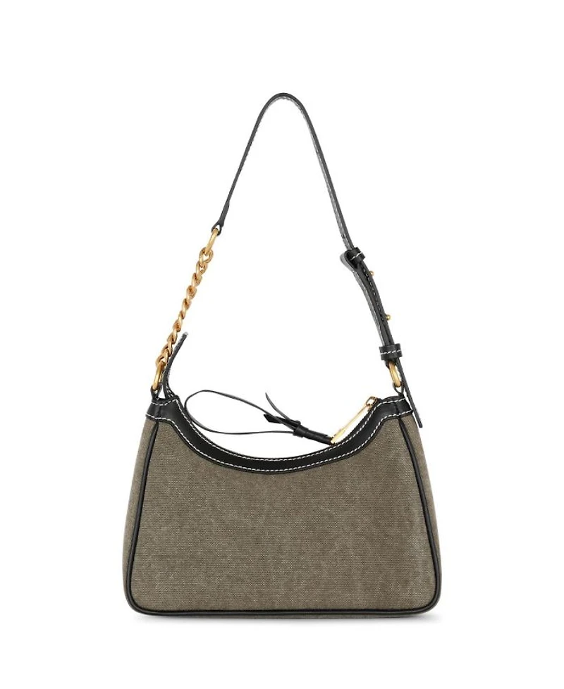 Women's B-Army Canvas Bag with Leather inserts