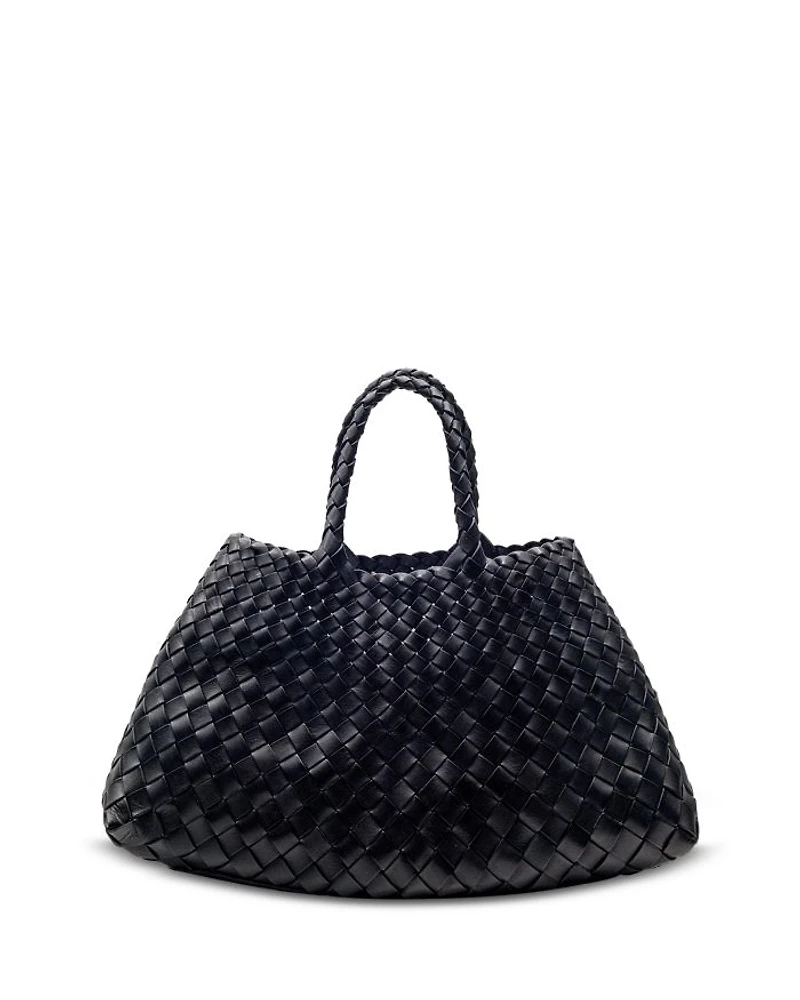 Santa Small Crocheted Leather Bag