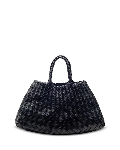 Santa Small Crocheted Leather Bag