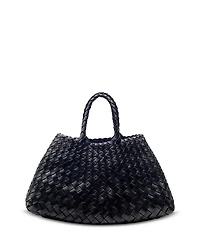 Santa Small Crocheted Leather Bag