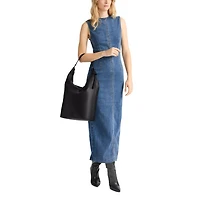 Voyageur Evora Large Leather Hobo Tote Bag