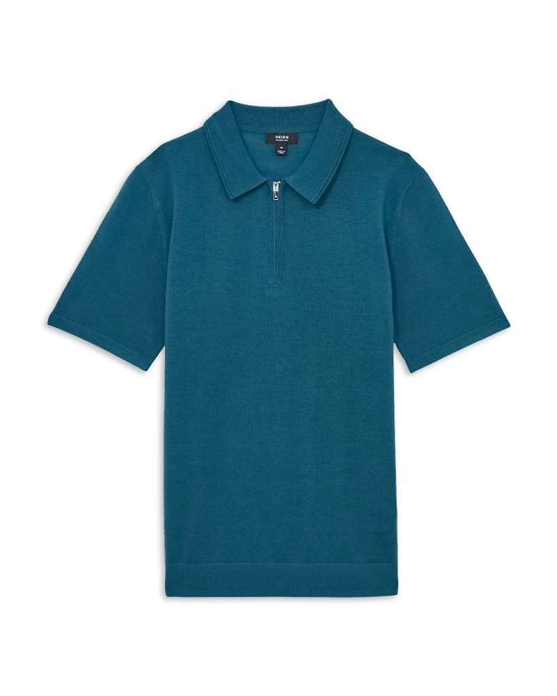 Maxwell Half Zip Merino Wool Polo Shirt