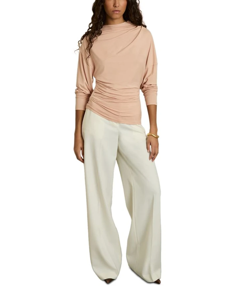 Daisy Draped Long Sleeve Top