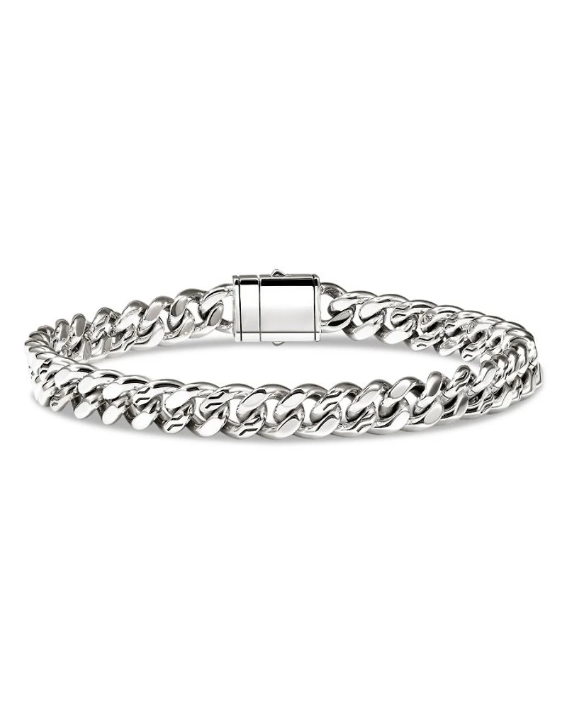 Curb Chain Bracelet in Sterling Silver