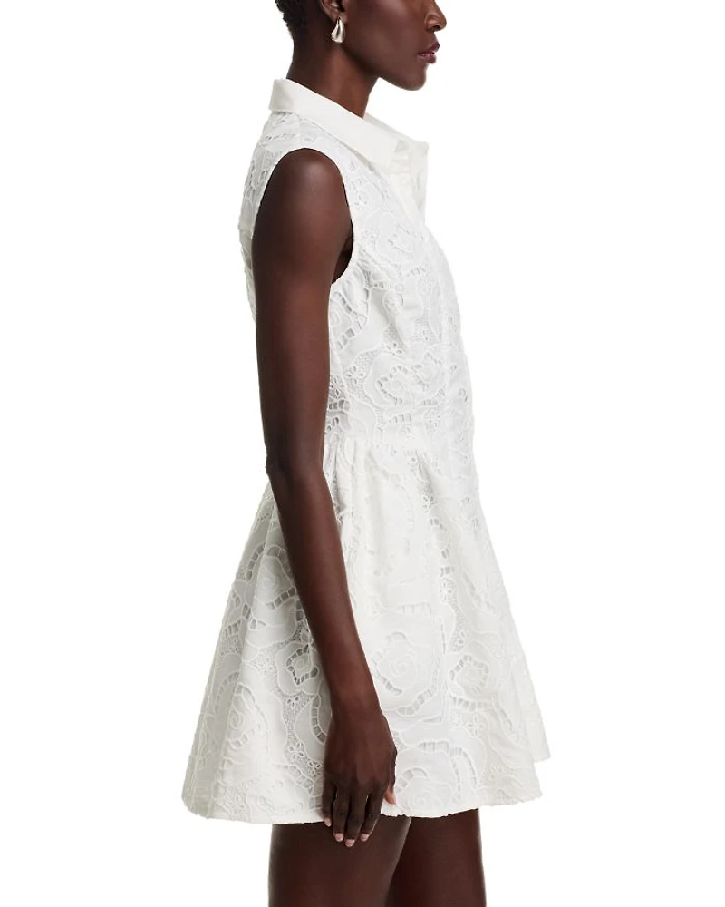 Lace Mini Shirt Dress - Exclusive