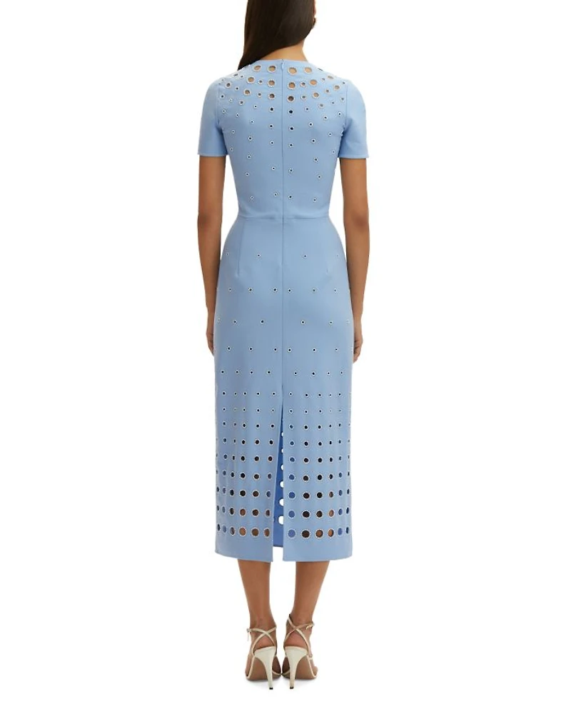 Faux Pearl Eyelet Dress
