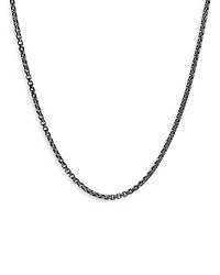 John Hardy Dark Silver Box Chain Necklace, 22