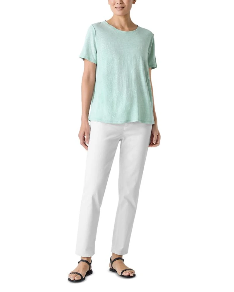 Linen Jersey Crewneck Tee
