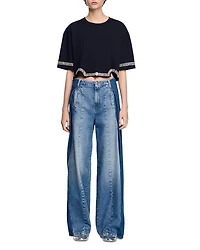 Rhinestone Cropped Tee