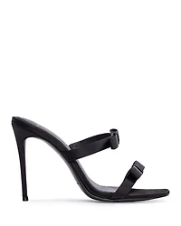 Women's Chic Satin High Heel Bow Sandals