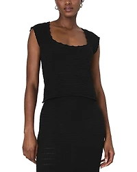 French Connection Nellis Cotton Collage Crocheted Top