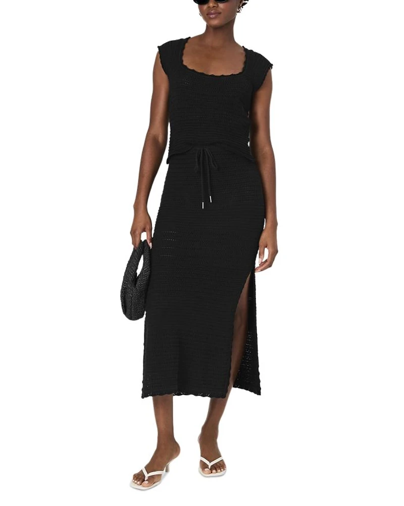 Nellis Side Slit Crocheted Skirt