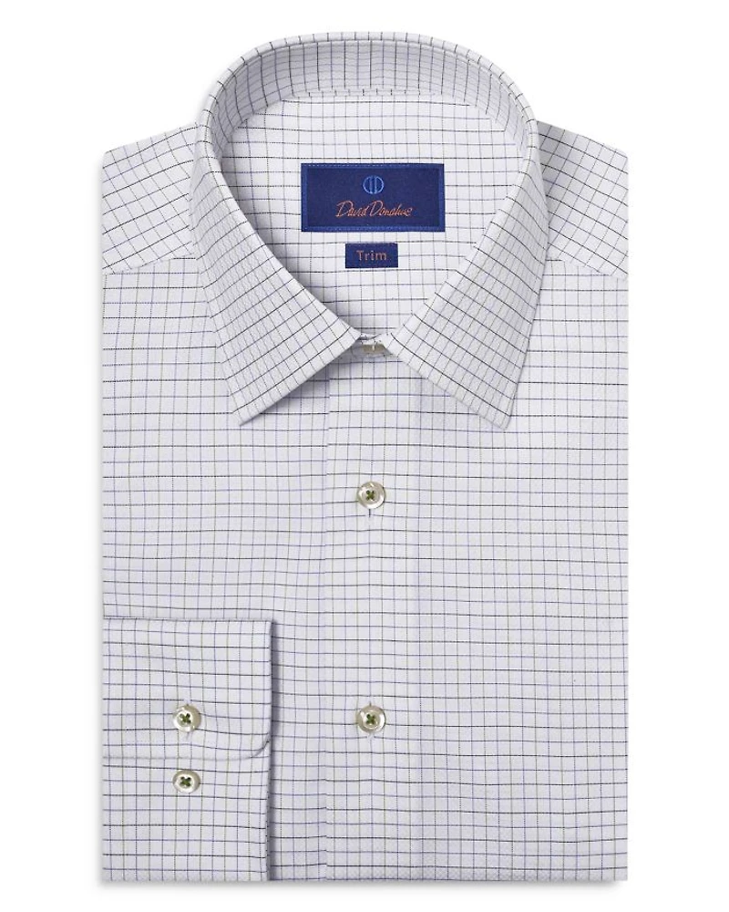 Trim Fit Dobby Tattersall Check Dress Shirt