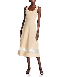 Misook Modern Fit & Flare Midi Dress