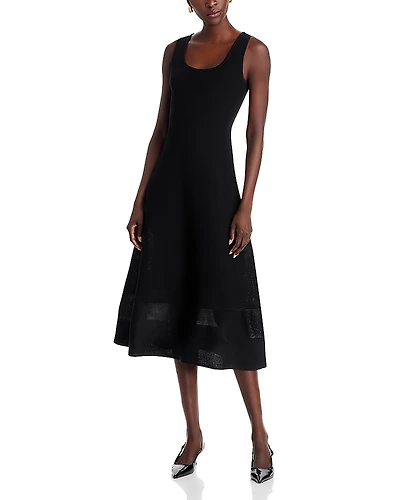 Misook Modern Fit & Flare Midi Dress