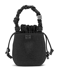 Ganni Bou Mini Satin Bucket Bag
