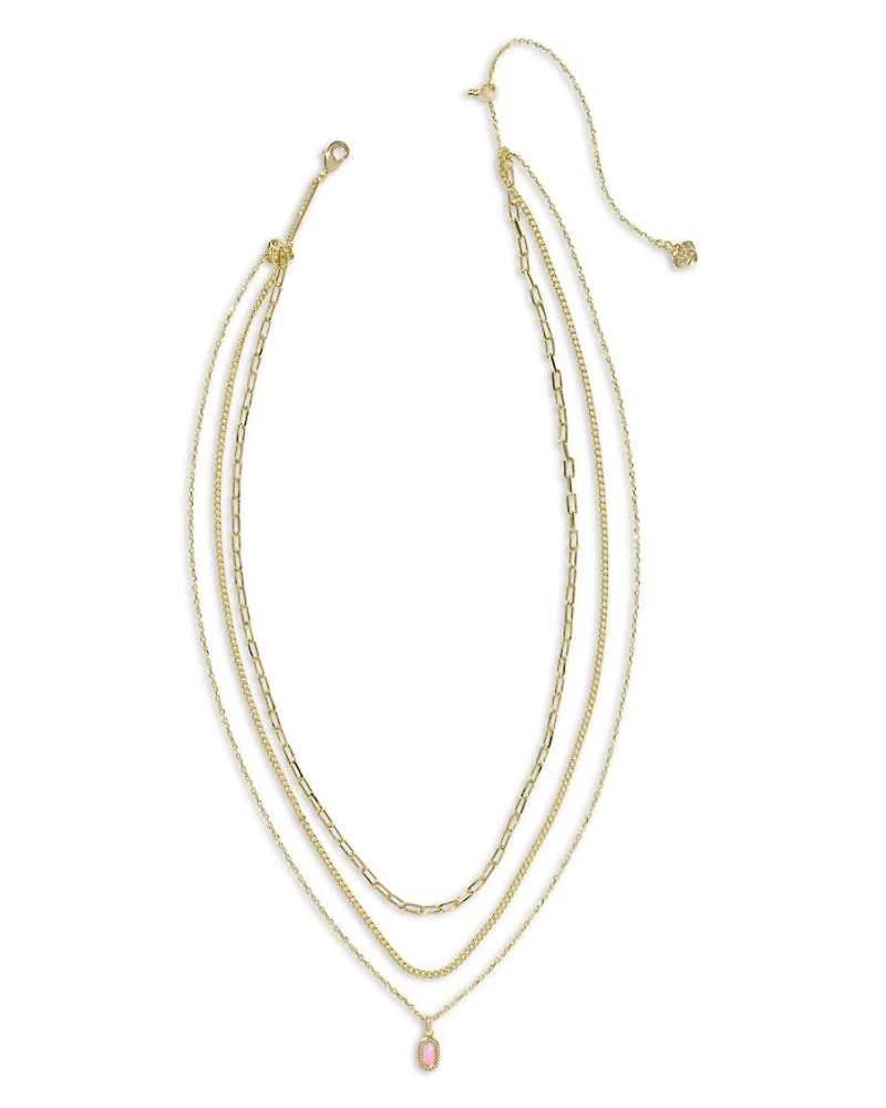 Mini Elisa Triple Strand Necklace, 16"