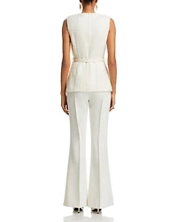 Bouclé Embellished Bow Jumpsuit