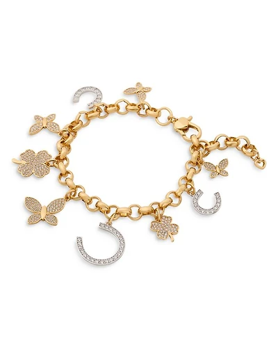 Pavé Lucky Charm Statement Bracelet in Two Tone