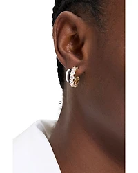 Hint of Shimmer Stacked Huggies Earrings