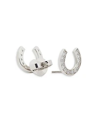Pavé Horseshoe Stud Earrings