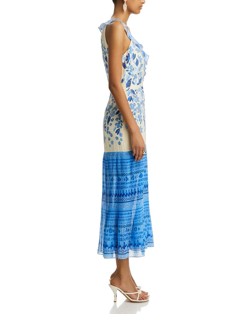 Amy Silk Ruffled Dress