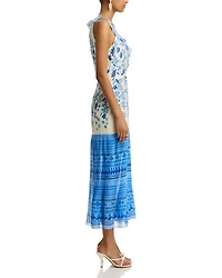 Amy Silk Ruffled Dress