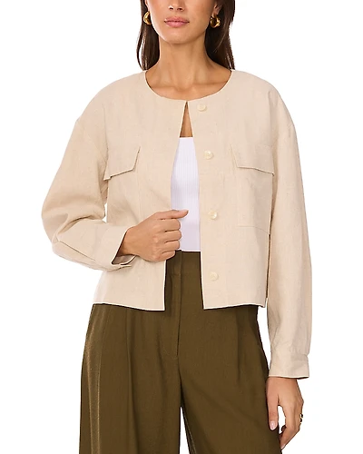 Vince Camuto Cropped Button Front Jacket