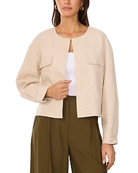 Vince Camuto Cropped Button Front Jacket