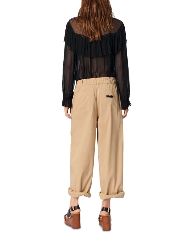 Ruffled Chiffon Top