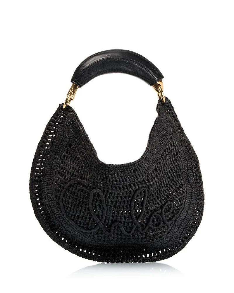 Summer Banana Raffia Hobo Bag