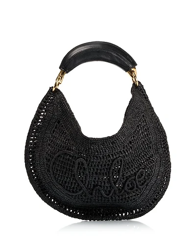 Summer Banana Raffia Hobo Bag