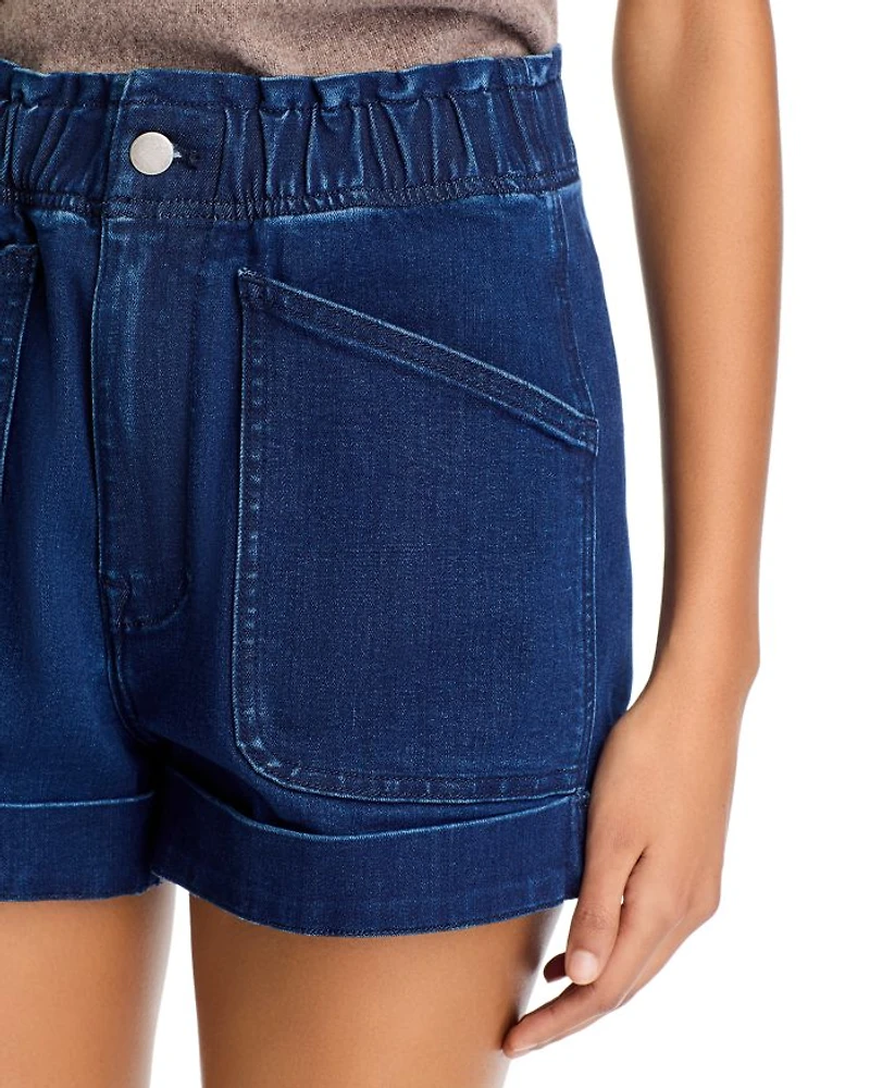 Elastic Waist Denim Shorts - Exclusive