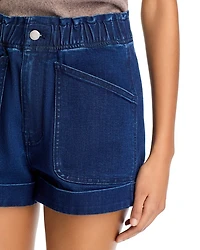Elastic Waist Denim Shorts - Exclusive