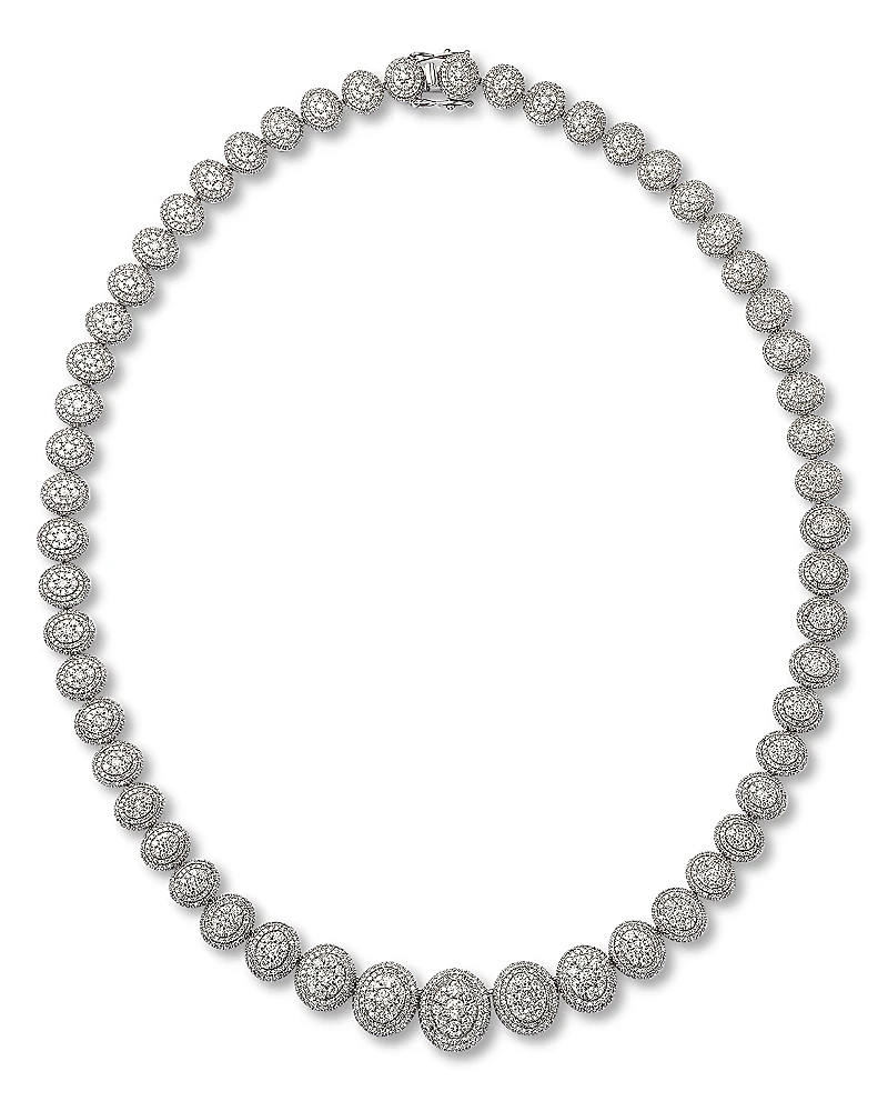 Bloomingdale's Fine Collection Diamond Graduated Pave Necklace