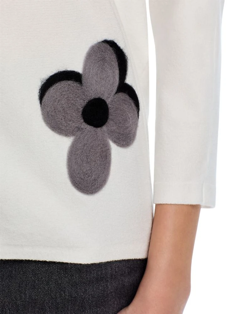 Floral Dolman Sleeve Sweater