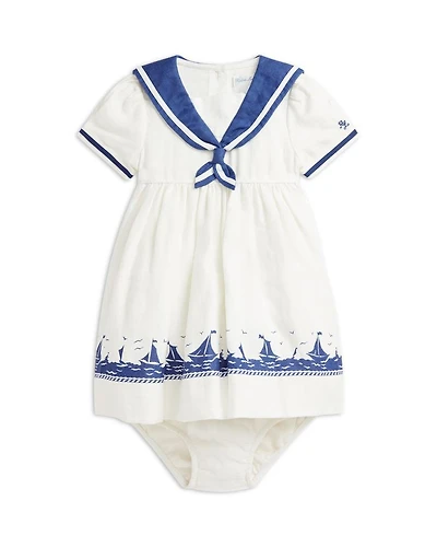 Girls' Linen Sailor Dress & Bloomer - Baby