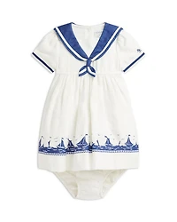 Girls' Linen Sailor Dress & Bloomer - Baby