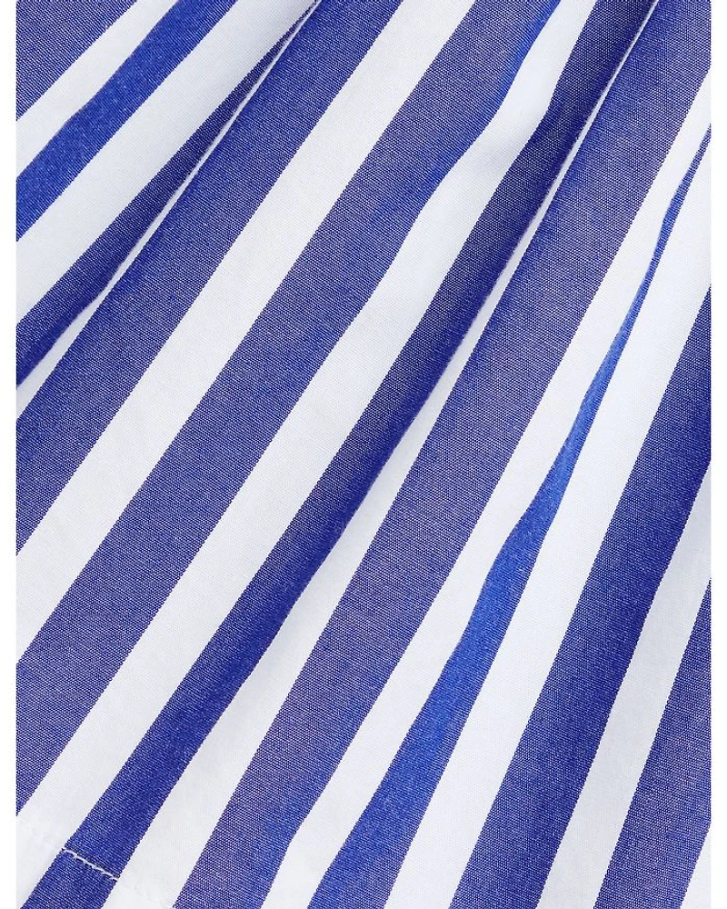 Girls' Striped Cotton Poplin Top & Bloomer Set - Baby