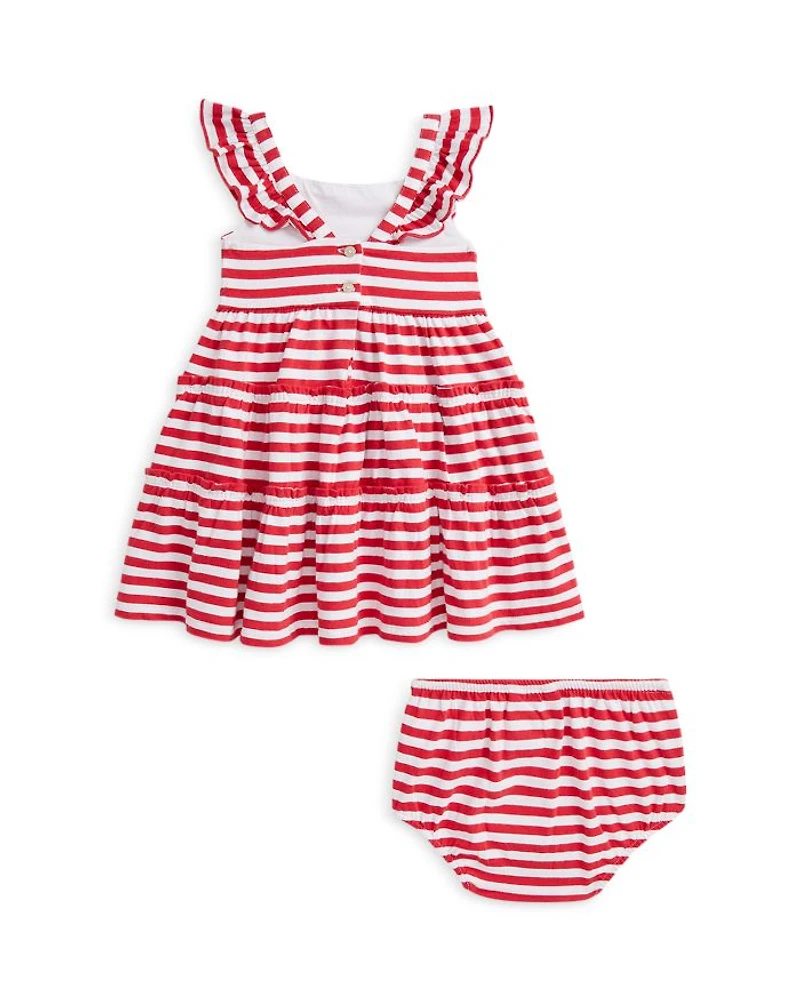 Girls' Striped Cotton Jersey Dress & Bloomer - Baby