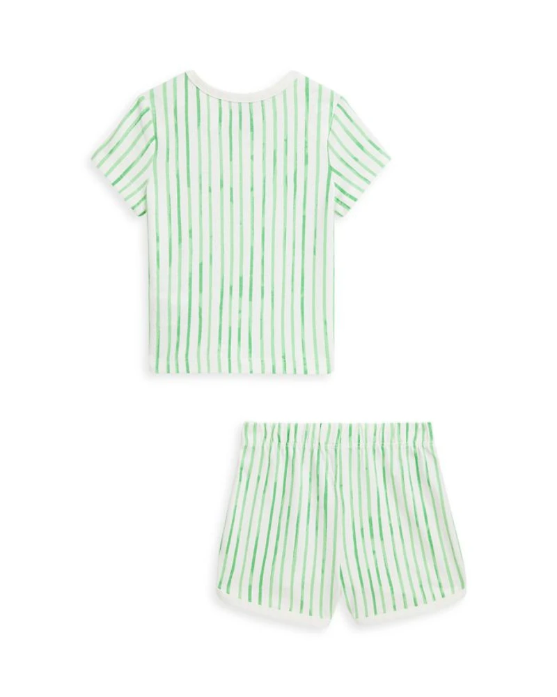 Boys' Striped Cotton Jersey Tee & Short Set - Baby