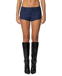 Edikted Harrison Pinstripe Micro Shorts