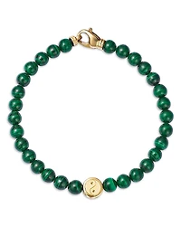 Bloomingdale's Fine Collection Men's Yin Yang Disc Malachite Bead Bracelet